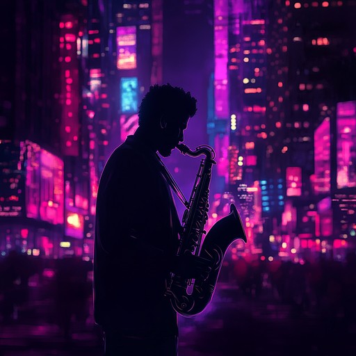 An instrumental track blending smooth lounge jazz melodies with energetic urban electronic rhythms, creating a vibrant nocturnal atmosphere perfect for late night relaxation or upbeat gatherings.