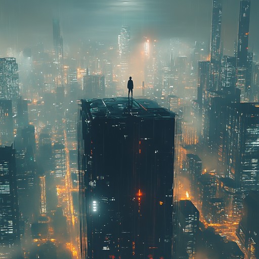 An instrumental piece that delves into the heart of a digital realm, weaving together haunting synth melodies and heavy basslines to create a mysterious and atmospheric cyberpunk journey.