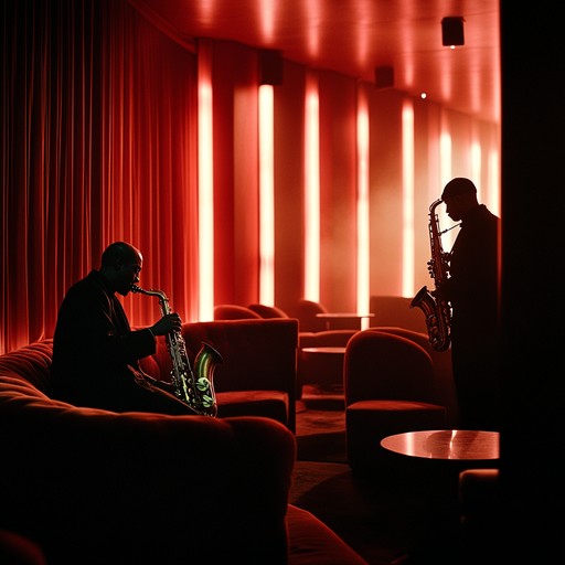 Immerse yourself in the velvet tones of this instrumental lounge piece, designed to evoke the cozy, dimly lit ambiance of an exclusive nightclub. A warm saxophone melody intertwines with lush, subdued piano chords and a gentle, jazzy percussion backdrop. This track captures the essence of personal connection and romantic moments, perfect for winding down or intimate gatherings.