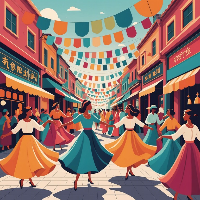 This track features a vibrant blend of traditional middle eastern instruments with a modern upbeat tempo, perfect for conveying the dynamic and lively atmosphere of a desert festival. The music inspires images of colorful dances and the festive spirit of ancient celebrations updated with contemporary energy.