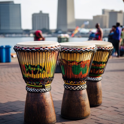 Step into a musical adventure where traditional african drums and edgy hip hop beats collide, creating an energetic and captivating soundscape that bridges past and present.