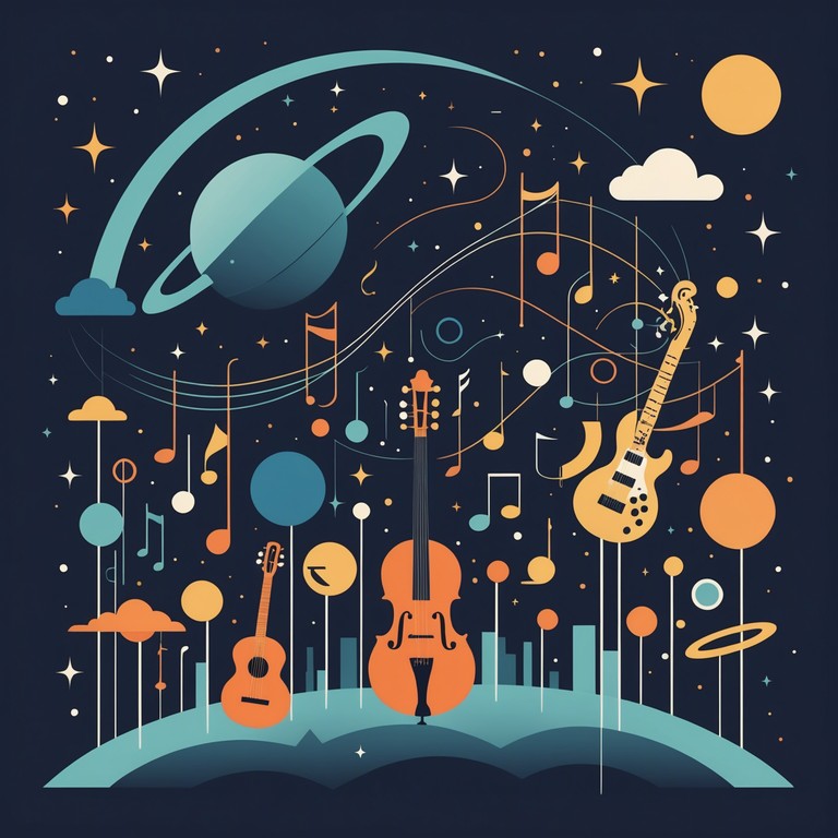 Imagine an echo of traditional klezmer, fused seamlessly with the vast, expansive sounds of psychedelic effects, bridging generations and genres under the canopy of a starlit sky.