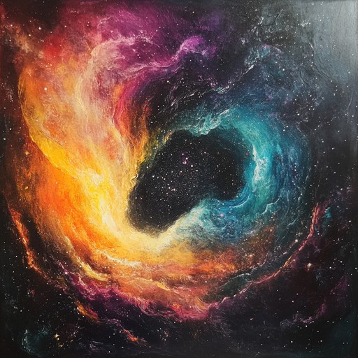 Immerse yourself in a celestial dreamscape where galactic textures and ambient techno rhythms converge. This powerful art composition captures the enchanting and euphoric nature of the cosmos, inviting listeners to explore the universe through hypnotic melodies and ethereal soundscapes.