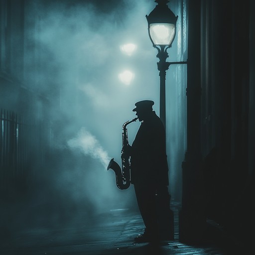 A brooding swing instrumental that evokes the shadowy streets of a bygone era, intertwining smoky saxophone lines with creeping bass to create an atmosphere of intrigue.