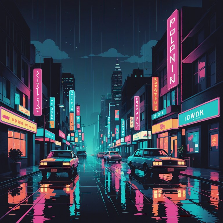 Set against a backdrop of a neon drenched cityscape, this composition intertwines the piercing sound of electric guitars with the relentless rhythms of electronic percussion, crafting an atmosphere thick with tension and anticipation. The track paints an aural portrait of urban decay and digital dystopia, where anxious melodies resonate with the uncertainty of modern life.