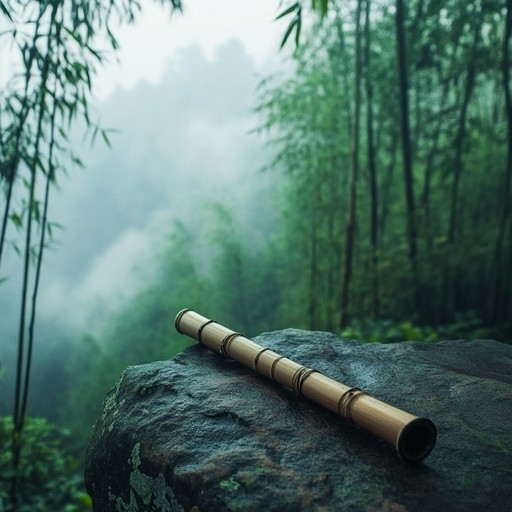 Experience a peaceful journey through a whispering bamboo grove with this soothing flute composition. Soft, sustained notes combine with gentle rustling leaf sounds to create a meditative atmosphere, perfect for deep relaxation and reflection