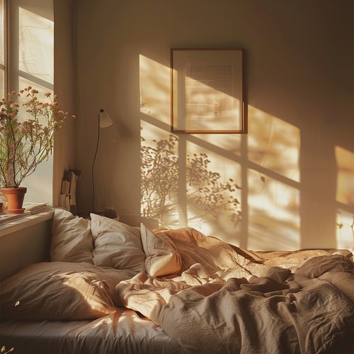 This instrumental piece weaves uplifting and joyous melodies, evoking the warmth of sunlight streaming into a cozy bedroom. A balance of soft strums and gentle plucks creates a light hearted and heartwarming atmosphere perfect for those quiet, happy moments at home