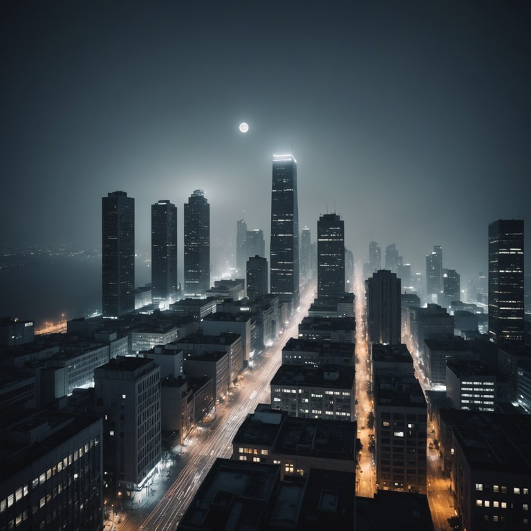 This track weaves the spectral echoes of haunting synths with the gritty pulse of urban hip hop, creating an atmosphere of both intrigue and desolation. The ethereal melody overlays a solid, throbbing bassline, crafting a narrative of a cityscape at night, haunted by whispers of the past and the restless spirits of the concrete jungle.