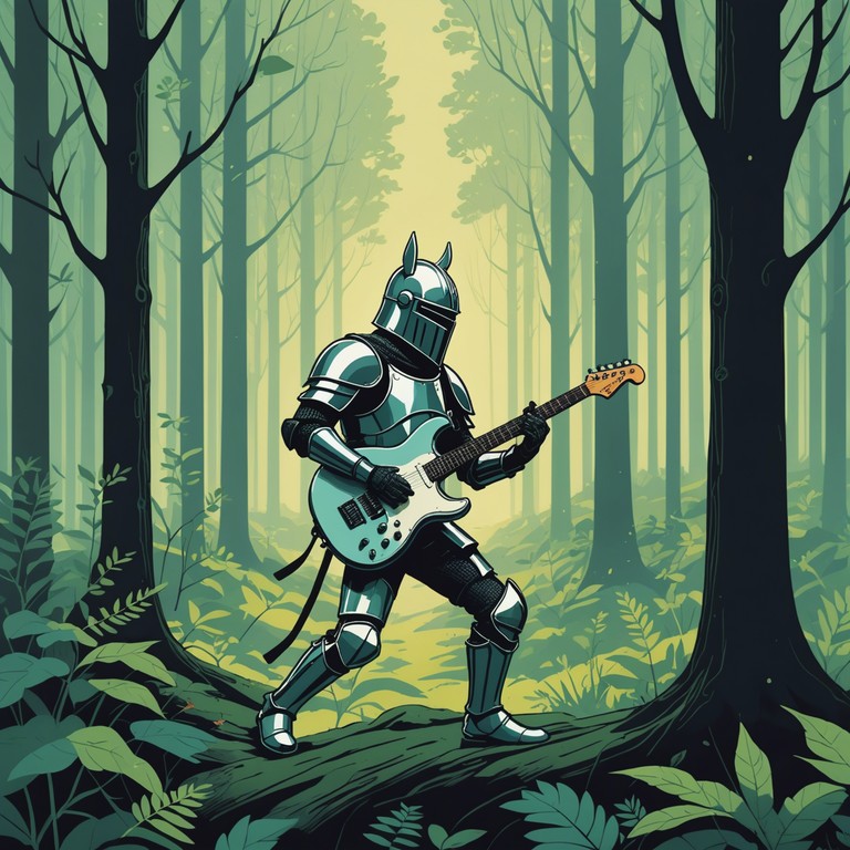 Imagine if a fairy tale was told through the medium of heavy metal music; powerful electric guitar riffs create a narrative that’s both intense and playful, taking listeners on a wild and whimsical musical journey.