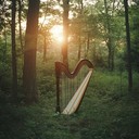 harp melodies echo serenity, calmness embraced