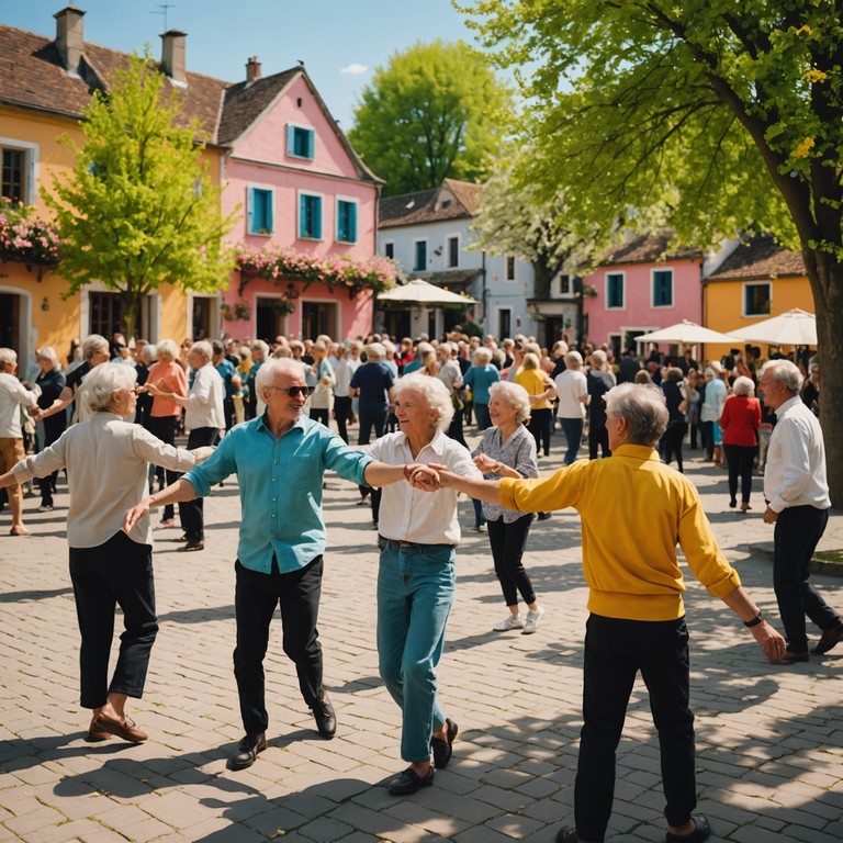 A vibrant and lively klezmer instrumental that captures the essence of a jubilant spring festival in a small eastern european village. Using traditional rhythms and melodies, the song conjures images of community dancing and laughter under blossoming trees.