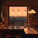 groovy lofi track blending urban sounds and smooth jazz melodies