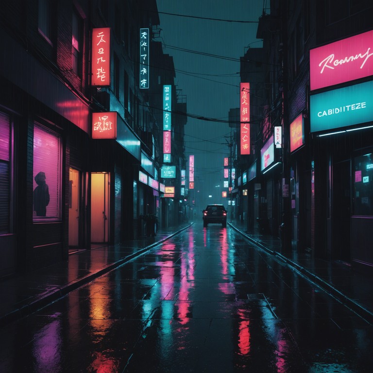 This track showcases the powerful synergy between haunting grunge guitar riffs and high energy drum and bass rhythms, conjuring the image of a rainy nocturnal cityscape. The music navigates the listener through intense peaks and immersive lows, embodying the spirit of a city that never sleeps despite its inherent gloom.