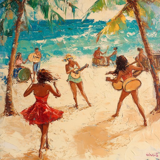 A lively bossa nova track that blends rhythmic guitars with the driving force of percussive instruments. Bright and engaging melodies float over the intricate rhythms, creating an atmosphere of a sunny beach filled with happiness and dance. Perfect for uplifting and joyful moments, the track transports listeners to a vibrant coastal scene.