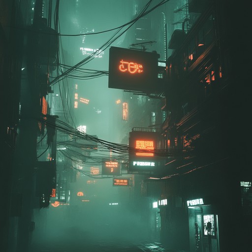 A dynamic track featuring tension filled synths and driving rhythms, reflecting the oppressive and anxious atmosphere of an urban dystopia.