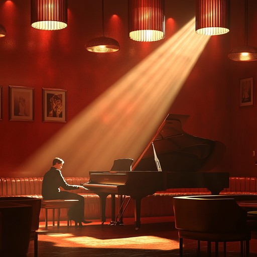 A soft and soothing piano composition that captures the essence of a tranquil evening in a cabaret setting, creating an atmosphere of closeness and emotional warmth.