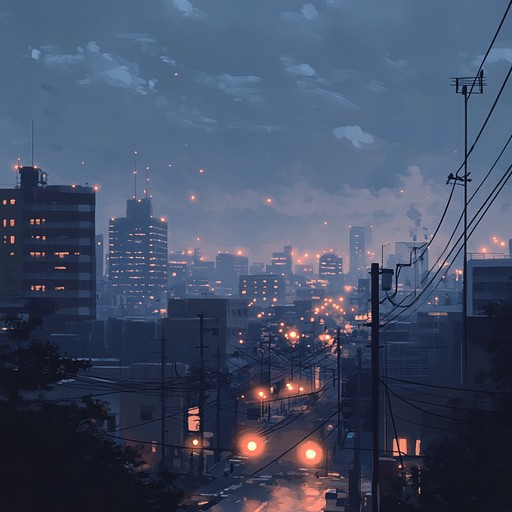 An urban indie instrumental capturing the city's twilight moments with gentle strumming and introspective melodies, perfect for reflecting on the day's end.