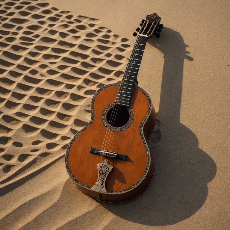 Delve deeper into the soundscapes of the desert, where each note from the oud invites you into a more profound state of introspection amidst the immersive backdrop of shifting sands and whispered ancient secrets.