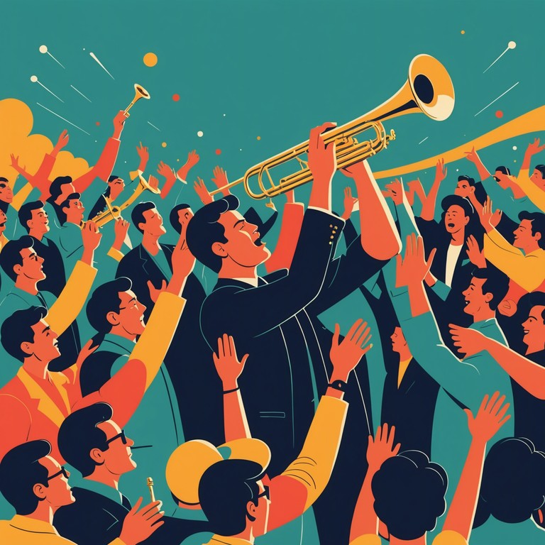 Ideal for creating a triumphant atmosphere in any setting, this track is a stirring tribute to success, featuring a vibrant trumpet leading a melody characterized by celebratory rhythms and an engaging arrangement.