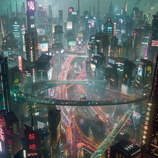 An instrumental capturing the heart of a futuristic metropolis, blending dark, synth driven melodies with high energy rhythms for an intense experience.