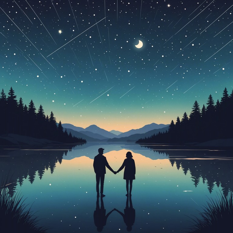 A tender, evocative track that carries the listener on a journey of intimate emotions and star filled night scenarios. The composition skillfully blends delicate acoustic guitar riffs with gentle orchestral arrangements, creating a serene backdrop that's perfect for moments of love and quiet reflection.