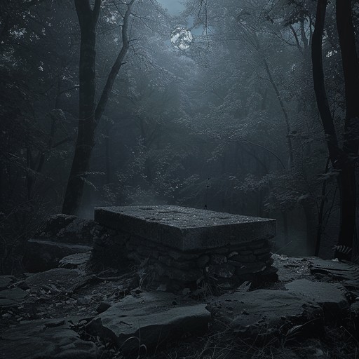 Experience the aural journey of an ancient forest where dark echoes of past rituals persist. Traditional instruments provide deep, foreboding melodies that send chills down your spine, framing an atmosphere of mystery and dread.