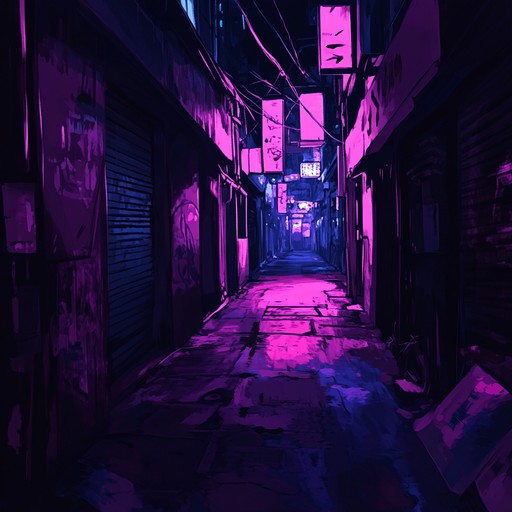 The track combines traditional jpop elements with unsettling electronic synths and dissonant melodies to create an unnerving atmosphere. The melody weaves through eerie soundscapes, with pulsating rhythms and haunting tones that evoke a sense of unease in a neon lit tokyo night.