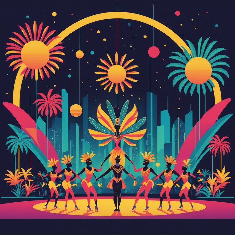 Imagine the vibrant, pulsating rhythms of traditional brazilian samba seamlessly fused with cutting edge synthetic sounds, creating a unique sonic landscape that transports listeners to a futuristic carnival in rio. This track mixes classic samba instrumentation with modern electronic elements to celebrate both heritage and innovation.