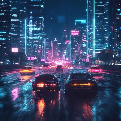 An instrumental synthwave song that captures the exhilaration of a neon lit city sprint, blending pulsating synths with driving rhythms to create a nostalgic yet futuristic atmosphere.