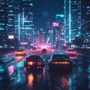 high energy synthwave track pulsing with retro futuristic driving beats