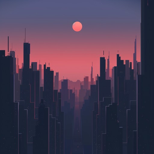 Picture yourself cruising down a rain-slicked highway, the city's towering skyscrapers adorned with vibrant neon signs as you're enveloped by the pulsing beats and shimmering synths of this mesmerizing synthwave composition. The steady, driving rhythm propels you forward, while layers of lush, atmospheric pads and arpeggiated melodies paint a vivid picture of a futuristic metropolis that never sleeps.