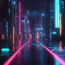 energetic cyberpunk beats with pulsating electric synth melodies.