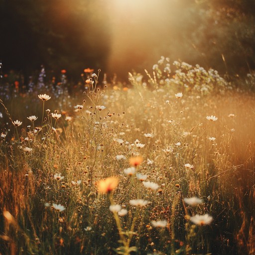 A gentle orchestral piece emerging from the lush meadows, inspired by nature's serenity. Strings, woodwinds, and brass blend seamlessly to create a comforting symphony. It embraces listeners with a tender melody, evoking images of golden sunlight streaming through leaves, soft breezes, and blooming flowers. Ideal for moments of reflection and peace.