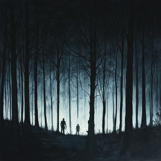 An instrumental dark folk piece that evokes the feeling of wandering through shadowy forests, capturing the sense of unease and anxiety lurking within the depths of the woods. Mournful melodies intertwine with haunting harmonies to create an atmosphere of tension and introspection.