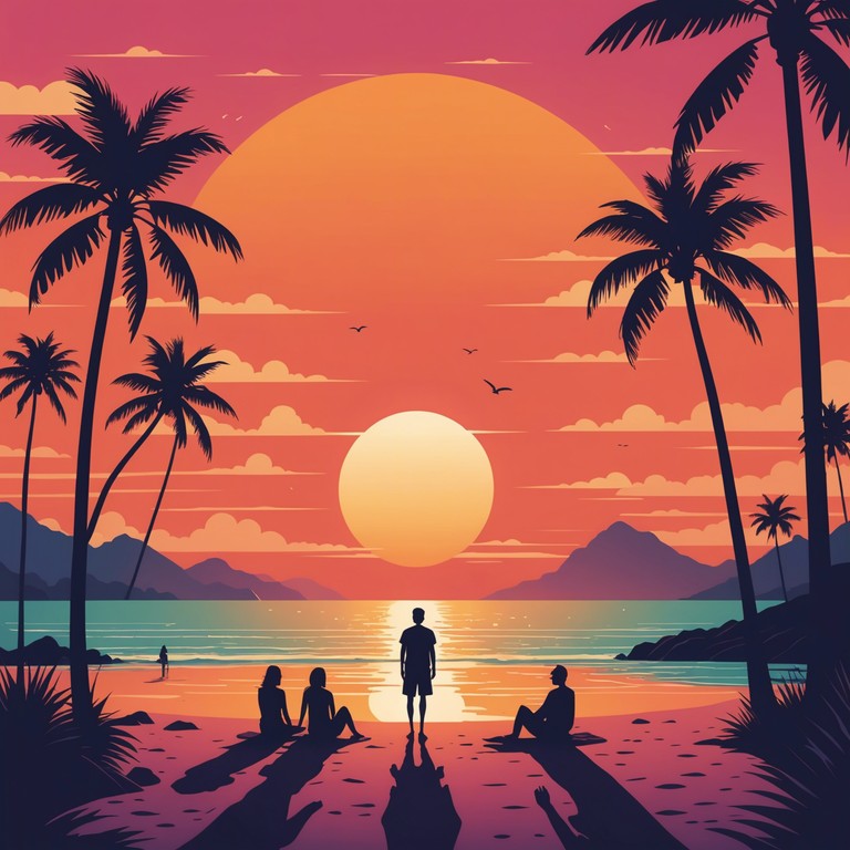 A vibrant instrumental track that seamlessly blends elements from multiple musical genres to create a lively danceable atmosphere. Featuring a strong rhythmic foundation, the song encapsulates the feel of a sunset party, with diverse influences and a continuous flow of energizing beats.