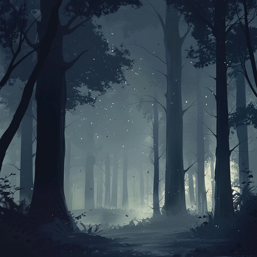 A calm and eerie soundscape that transports you to a tranquil yet unsettling forest at nightfall. The delicate interplay of strings and soft whispers creates an atmosphere of mysterious serenity, inviting exploration into the unknown.