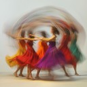 ecstatic folk dance with vibrant energy and community spirit