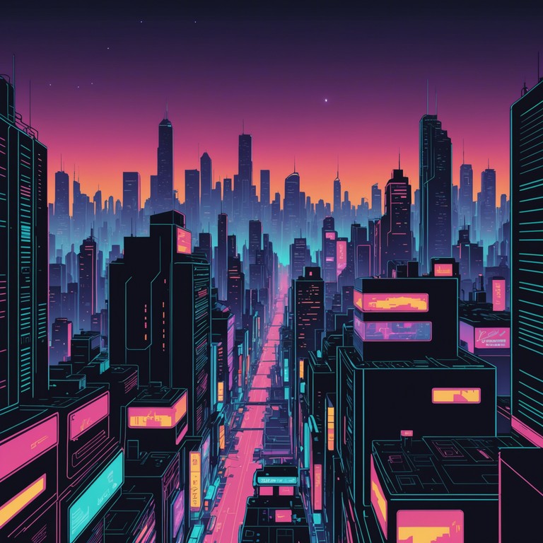 This track channels a powerful vision of a cyberpunk future where technology intertwails seamlessly with human emotions. Featuring an eerie, expansive soundscape created by a layered synthesizer, the song evokes images of neon lit cityscapes and deserted, digital alleyways. It's designed to embody the isolation and awe of a dystopian future, blending nostalgic cyberpunk elements with modern musical motifs.