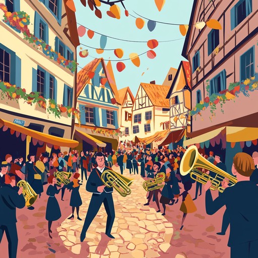 An energetic instrumental german schlager song featuring lively trumpet melodies, upbeat rhythms, and cheerful harmonies that evoke the joy and festivity of german celebrations.