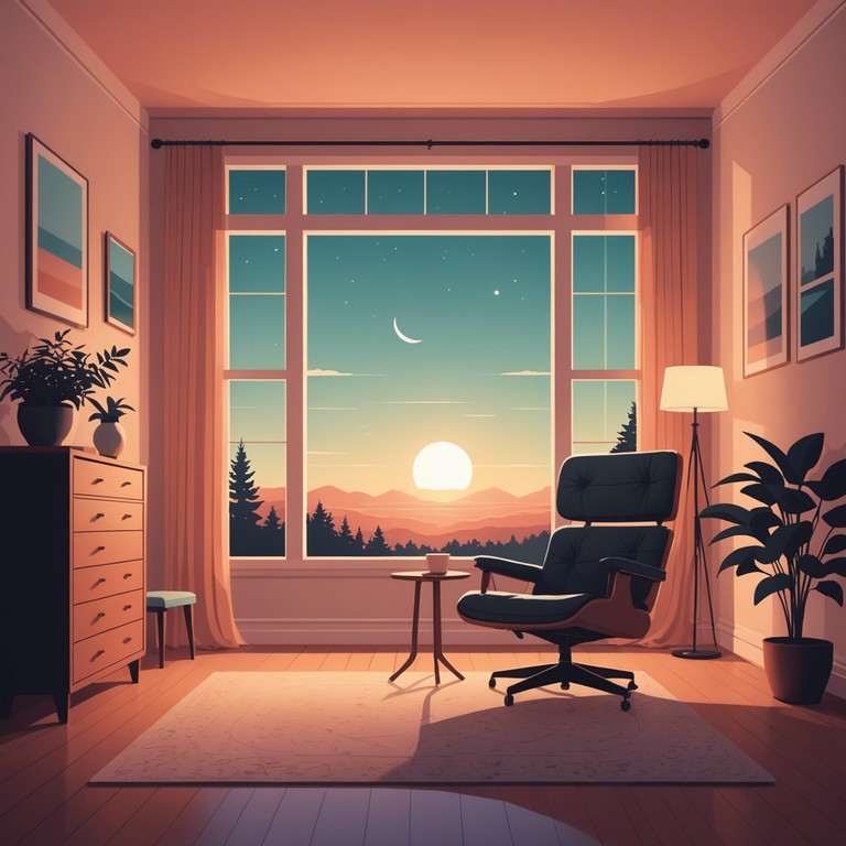 Evening reflections softly invites you into a calm world as the sun sets, featuring melodic whisperings of the electric piano against a backdrop of soft 80s retro vibes. Ideal for moments of solitude or gentle meditation.