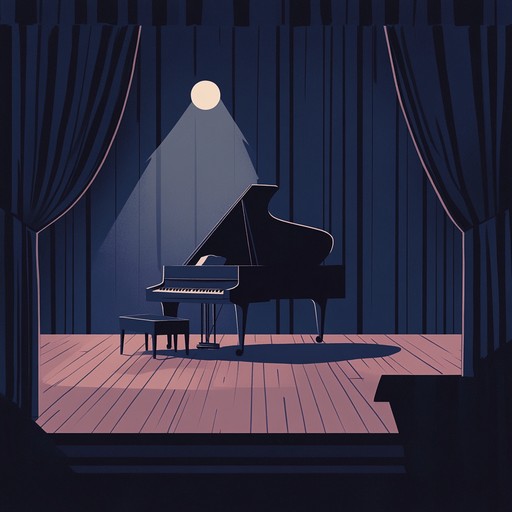 A gentle, soothing instrumental cabaret piece that transports listeners to an intimate, quiet night spot draped in velvet shadows and soft lights, evoking feelings of tranquility and nostalgia.