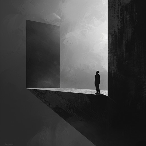 This track will transport the listener into a vast soundscape of digital echoes and ethereal silence, mimicking the sensation of floating in space or standing in an abandoned futuristic city. The music builds with a minimalistic approach, utilizing sparse but impactful cyberspace-inspired sounds that mimic distant echoes and digital wind, creating an immersive, introspective auditory experience.