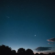 night clouds dance to serene rhythms.