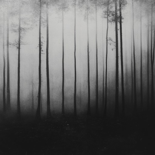 An unsettling ballad weaving haunting piano notes with eerie background tones, creating chills through a slow, creeping melody that builds suspense with every measure. It tells a melancholic tale of lost souls wandering through darkened woods, filling listeners with an impending sense of doom and lingering fear.