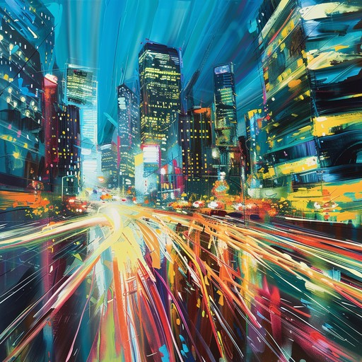 A thrilling high energy track fusing urban beats with intricate synthesizer layers. The song captures the essence of a bustling city chase, filled with dynamic rhythms and an electrifying atmosphere, perfect for energizing scenes or workouts.