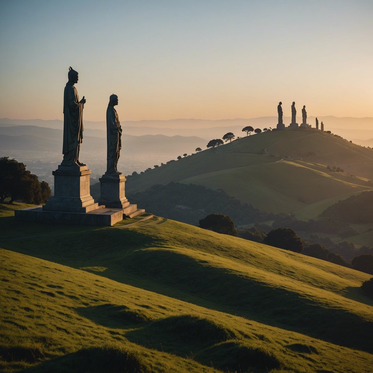 An instrumental saga characterized by a complex interplay of strings and brass, designed to accompany visuals of grandeur or narratives of courage. It begins with a subtle build up, leading into a full bodied orchestral explosion that captures the essence of victory and valor.