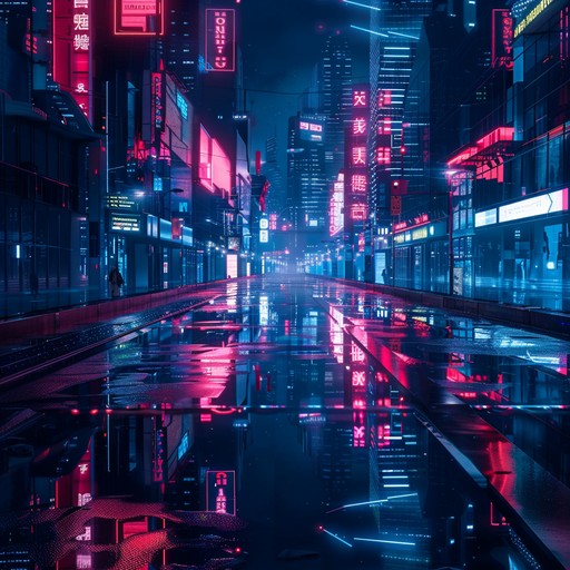 Imagine a scene set deeply in the heart of a bustling neon lit cityscape. The night is young and alive with possibility. Midnight pulse in neon captures the essence of a seductive, bass driven journey through night time euphoria, with rolling drum patterns and deep bass lines that seductively push and pull like the city's rhythm. This track embodies the urban pulse with a sultry twist, enveloping listeners in a soundscape that's both invigorating and enticing.