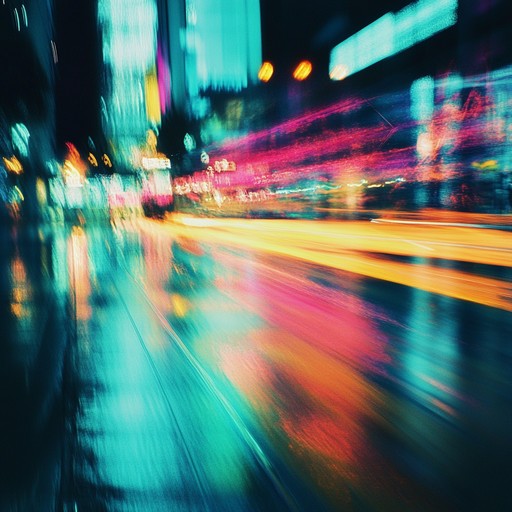 In a bustling future metropolis, rain falls softly among vibrant neon lights, reflecting the bustling urban life and distant dreams. This ambient track captures the essence of a night in a neon drenched city, where every droplet whispers stories from the sky.