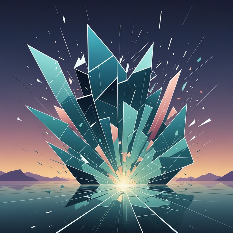 This track features a relentless surge of dynamic rhythms and powerful sonic textures that mimic the experience of shattering barriers both physical and metaphorical. The composition begins with a subtle build up leading to an explosive climax, characterized by intricate layers and varied intensity, perfect for conveying a sense of unstoppable force and breakthrough.