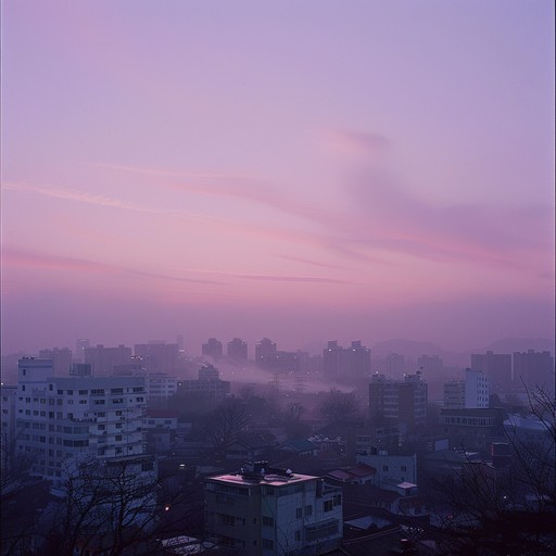 Imagine walking through seoul at dawn, the city whispers awakening amidst a backdrop of soft, pastel skies. Delicate melodies interweave with subtle synthetic beats to capture the tranquil yet vibrant spirit of an early morning in the city.